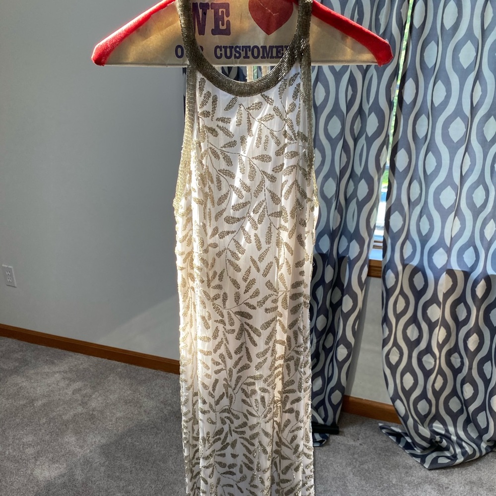 Full length beaded gown